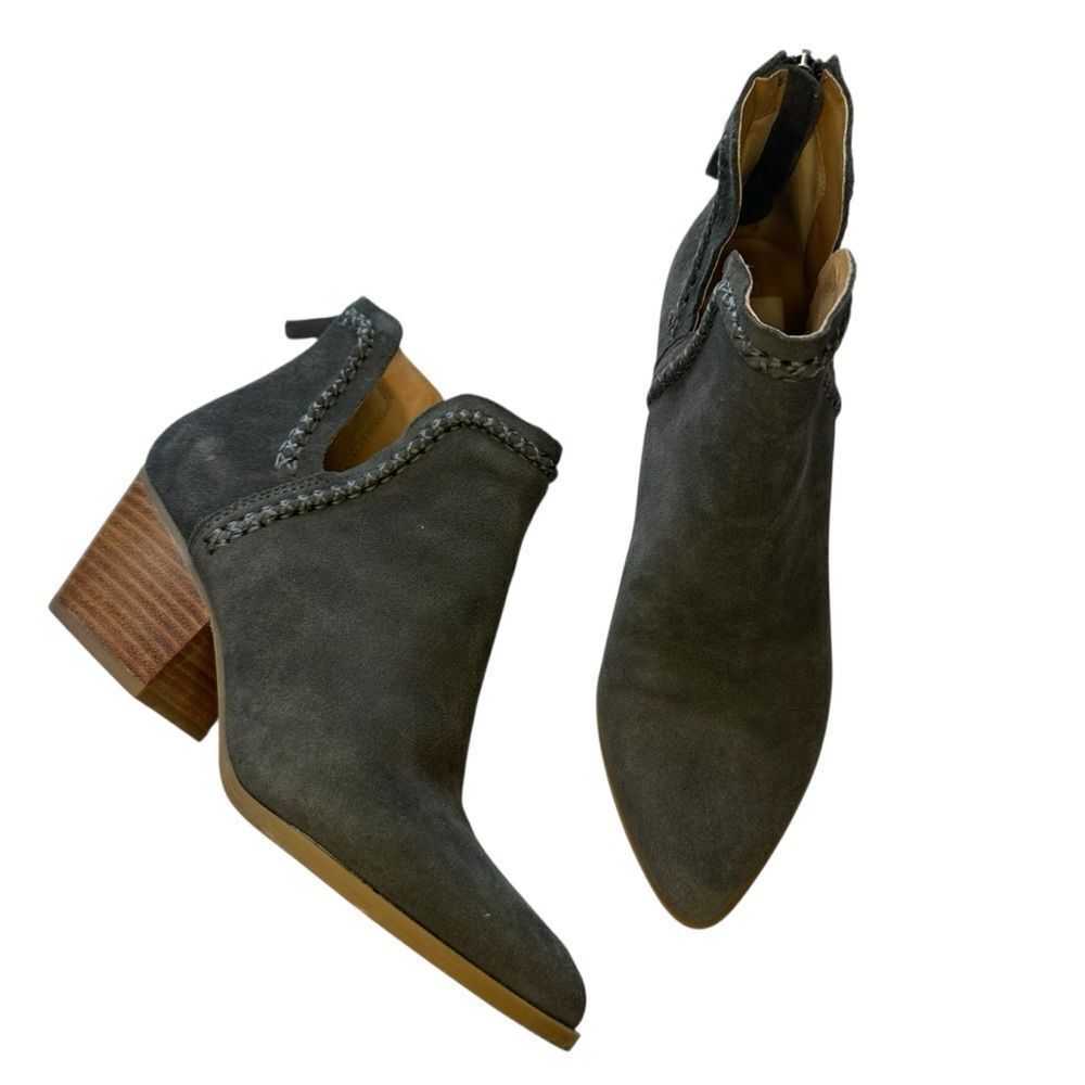 Dolce Vita grey suede leather ankle boots SZ 7